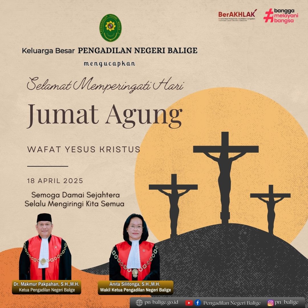 SELAMAT MEMPERINGATI HARI JUMAT AGUNG WAFAT YESUS KRISTUS